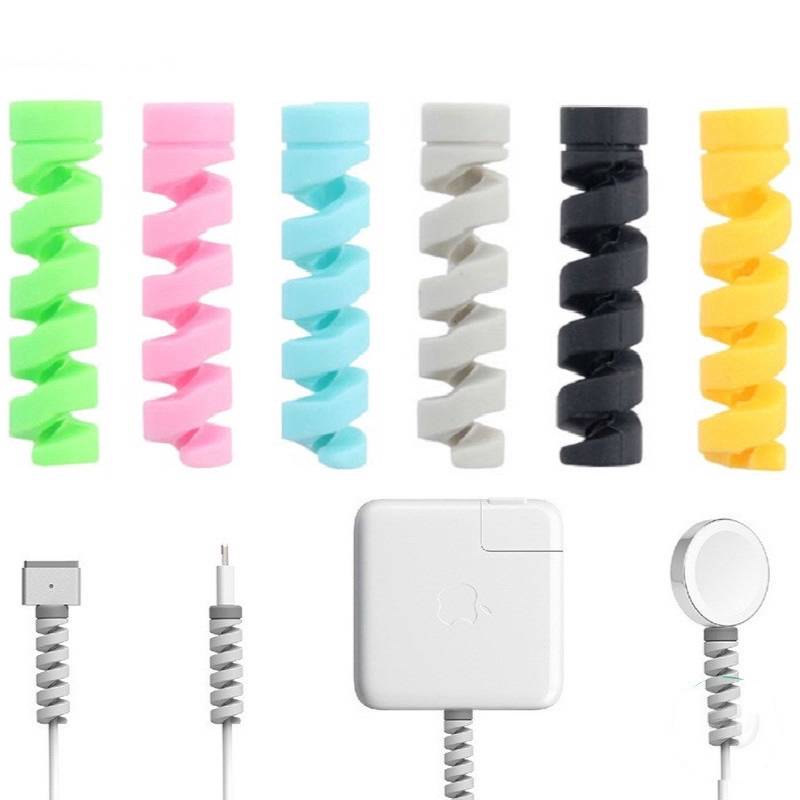 Set 4 phụ kiện bảo vệ đầu dây cáp sạc nhiều màu sắc xinh xắn