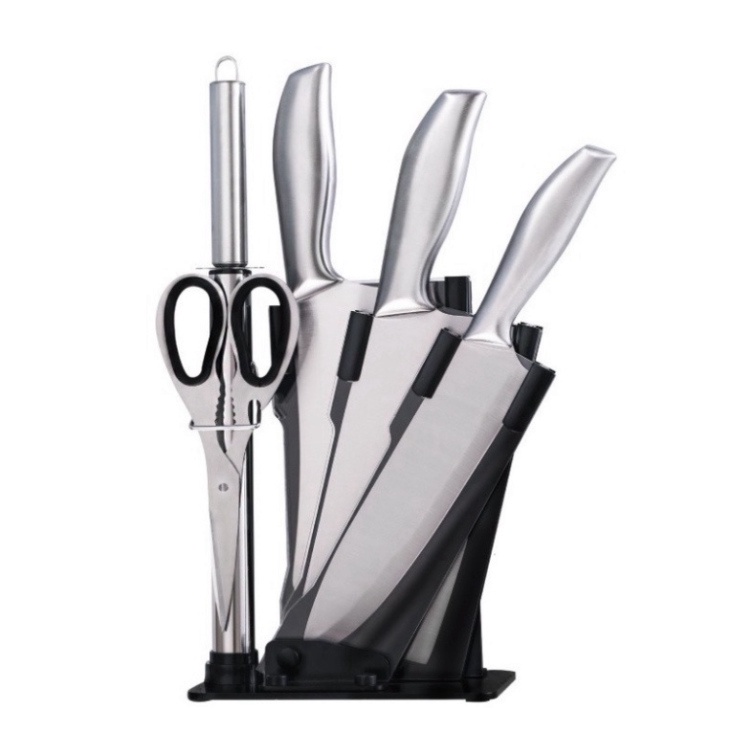 Bộ dao kéo Nhật inox 6 món đúc nguyên khối cao cấp sử dụng cho nhà bếp, kháng khuẩn tốt - Bộ dao làm bếp