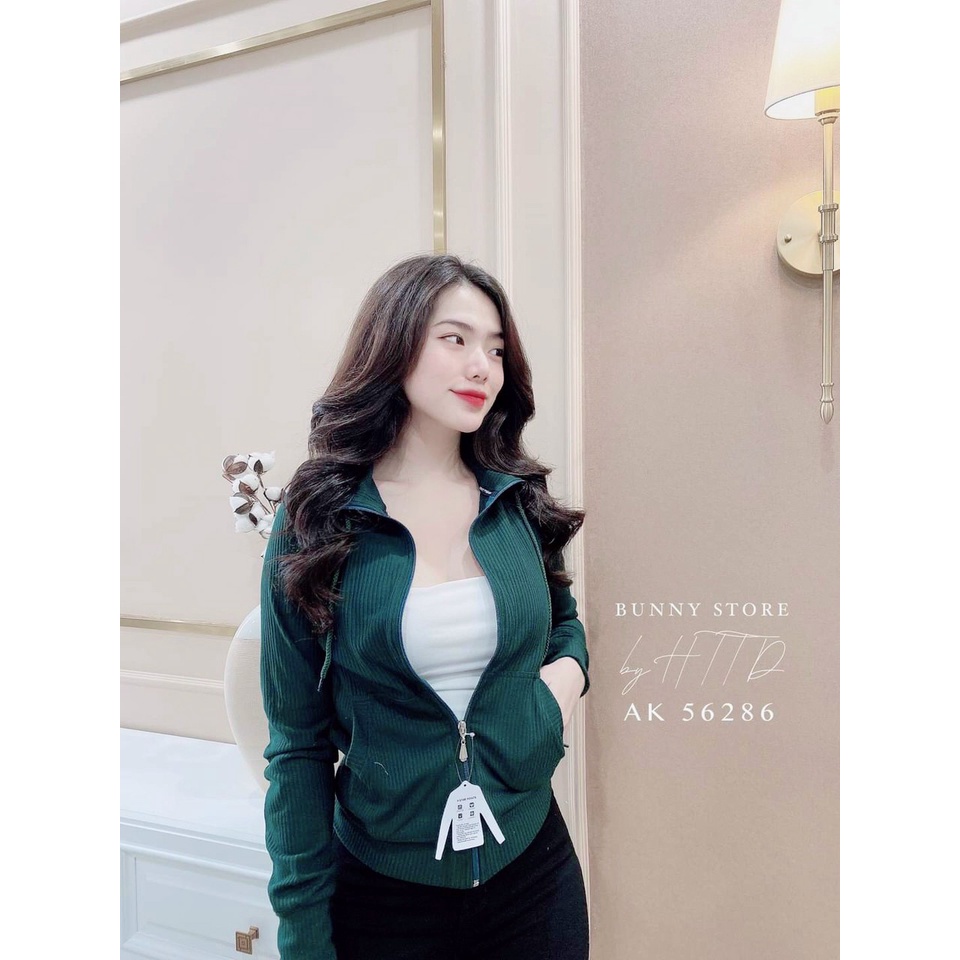[43-63kg]  Áo Khoác Chống Nắng Nữ H190GN. Áo Khoác Thun Gân Sọc Nhỏ Nhiều Màu HOT 6 Túi [Hàng Loại 1]