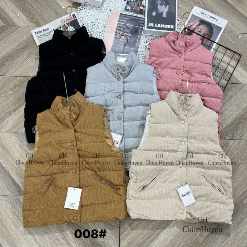 Áo gile phao nhung tăm hàng chuẩn QCl1