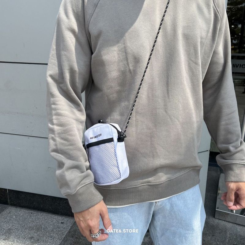 Túi đeo chéo Nam Nữ HeyM vải Canvas 1 ngăn, túi minibag style nhỏ gọn Hàn Quốc GATE6 - 3268