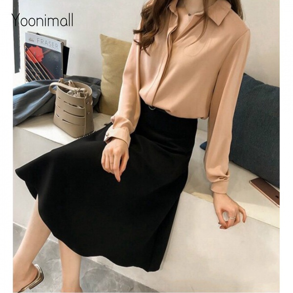 Áo sơ mi tay dài dáng rộng thời trang Hàn Quốc cho nữ | BigBuy360 - bigbuy360.vn