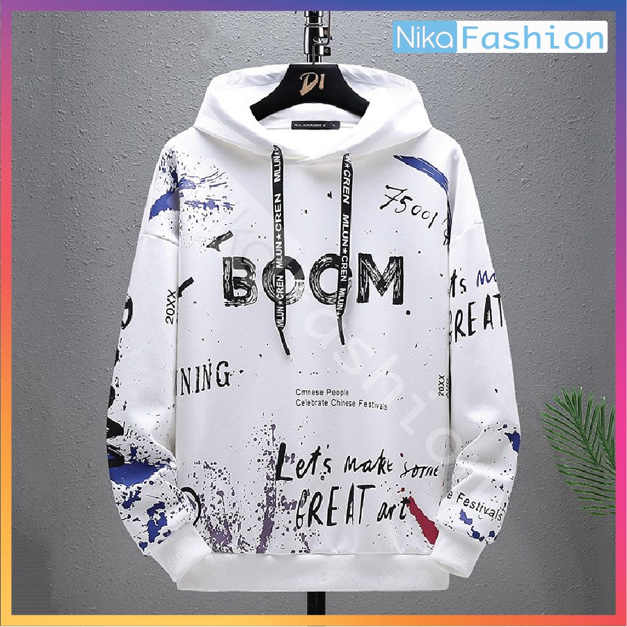 Áo Nikafashion Hoodie Nón Unisex Nam Nữ Chất Vải Nỉ Freesize 1 kích cỡ Form Dáng Rộng Dưới 65kg Mặc Đẹp BOOM BOOM | BigBuy360 - bigbuy360.vn