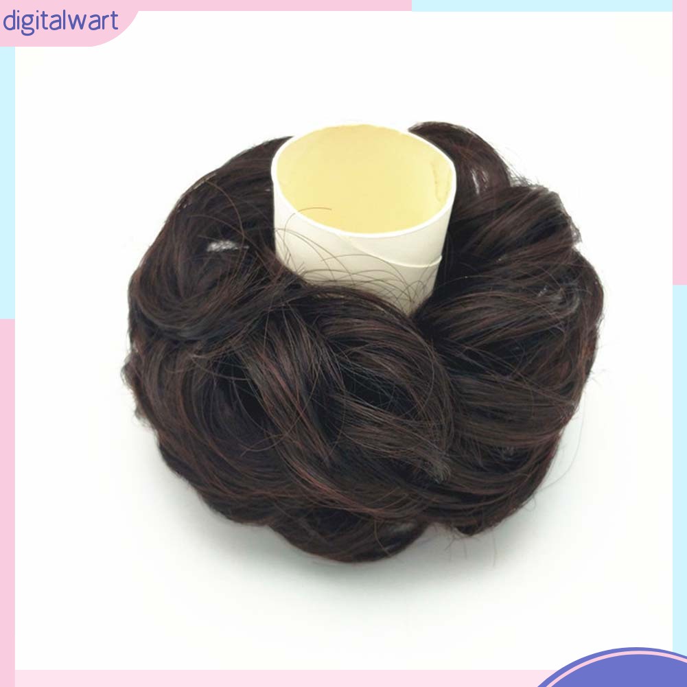 Búi tóc giả co giãn kiểu xoăn gợn sóng thời trang