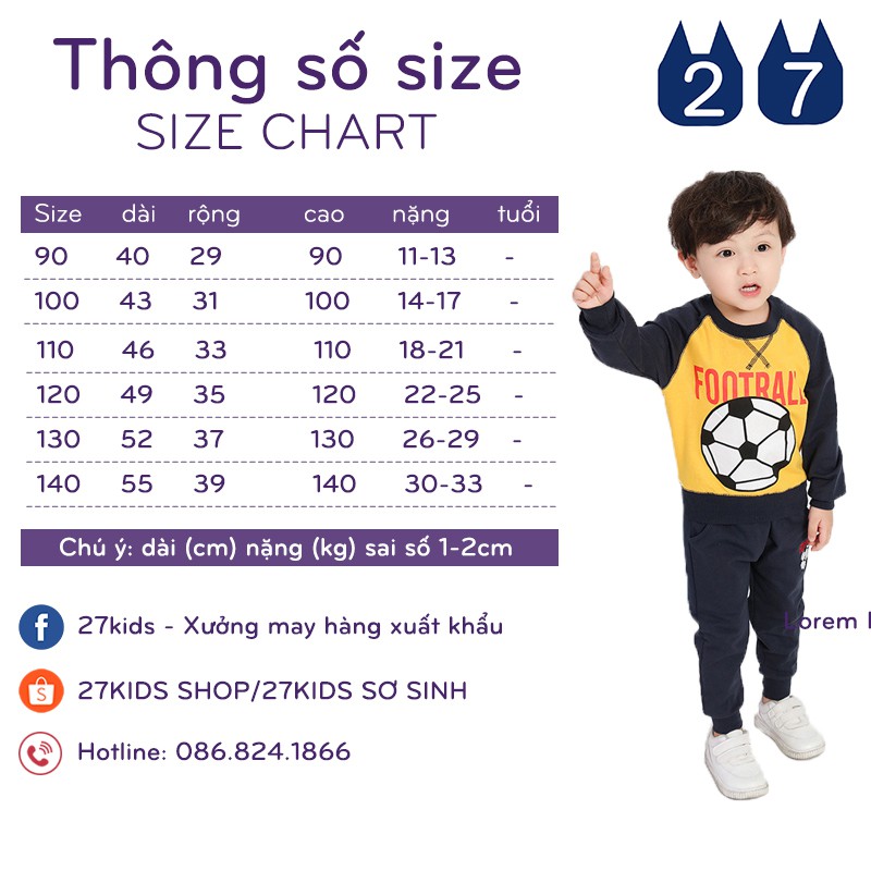 Áo giữ nhiệt cho bé 27KIDS áo thun cổ lọ 3 phân thêu hình con cá chất cotton hàng xuất Âu Mỹ