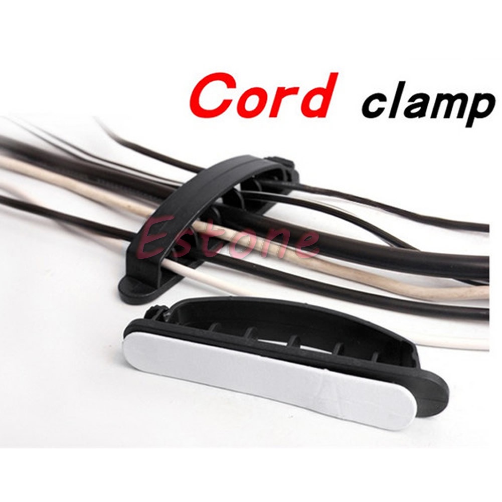 Bộ 10 Giá Đỡ Cố Định Dây Cáp TV / PC Để Bàn Tiện Dụng