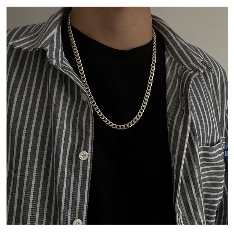 Dây chuyền nam inox kiểu lặc 7mm cực đẹp thép không gỉ