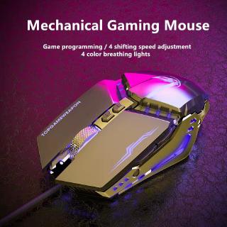 Chuột cơ chơi game 4800DPI 6 nút có đèn LED 4 màu & dây USB