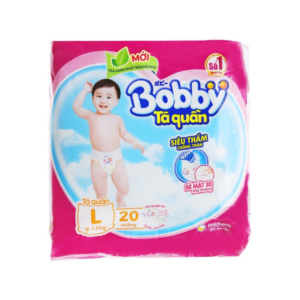 Tã quần Bobby size L 20 miếng (cho bé 9 - 13kg)