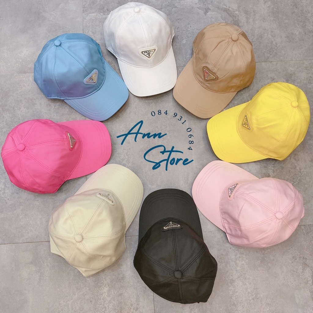 [SALE SỐC] Mũ lưỡi trai Prada mới, chất liệu vải gió 2 lớp cao cấp, bảng màu mới trẻ trung, hàng loại 1 full tag