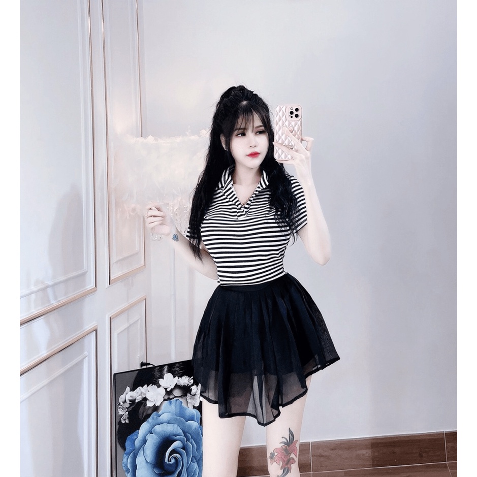 [ HOT TREND ] SET ÁO GÂN/ VÁY VOAN, XINH CỰC, CHẤT VẢI XỊN XÒ, MÀU SẮC DỄ PHỐI ĐỒ UP