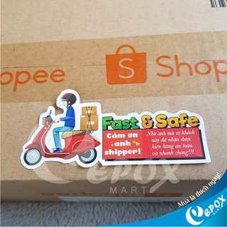 Set 100 sticker Cám ơn Shipper