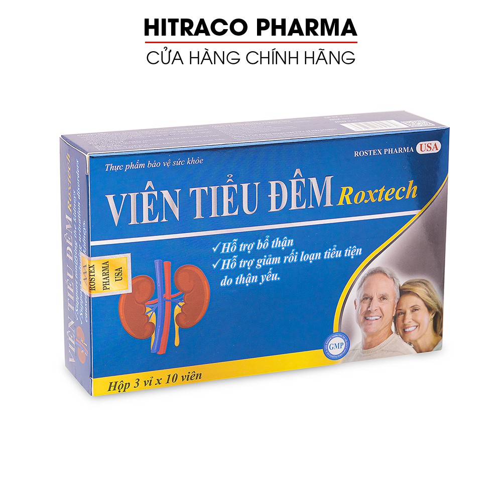 Viên tiểu đêm Roxtech giúp bổ thận, giảm rối loạn tiểu tiện - Hộp 30 viên [Viên tiểu đêm Roxtech]