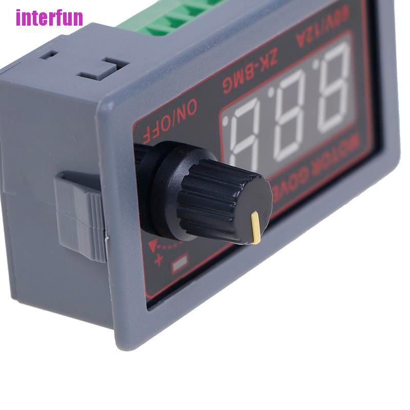 [Interfun1] Dc 9-60V 12A Dc Motor Controller Pwm Adjustable Speed Digital Display Encoder [Fun]