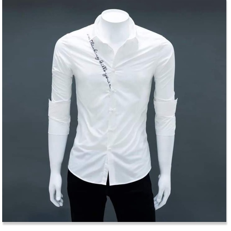 Áo sơ mi nam cao cấp chất lụa kate sang trọng hiện đại hàng hiếm &lt;3 HP