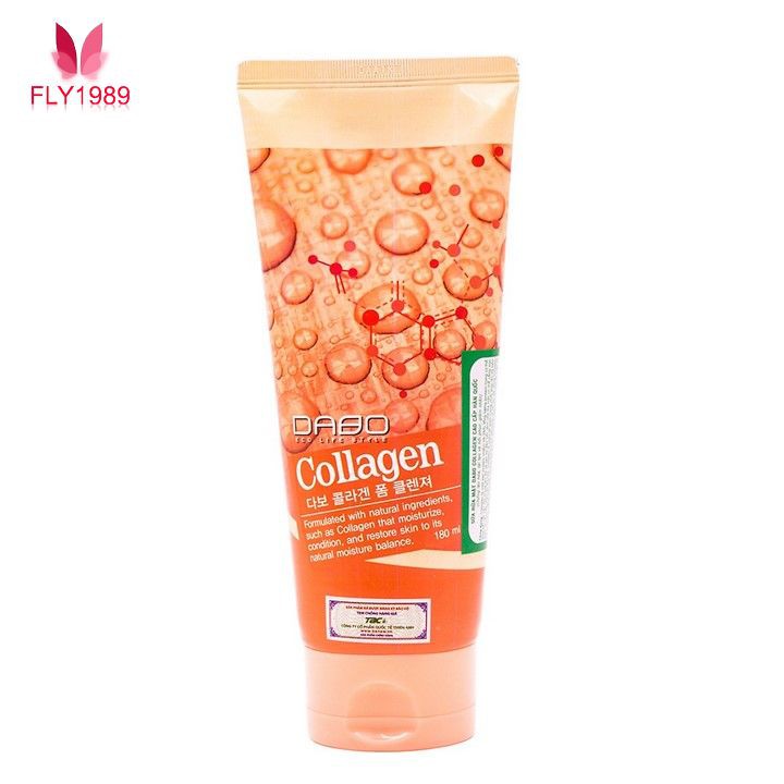 Sữa rửa mặt Collagen dưỡng da chống lão hóa, mờ thâm nám Dabo Collagen Foam Cleanser 180ml