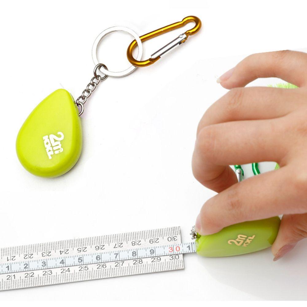 1 Thước Đo Lường Mini Bằng Thép Không Gỉ Mềm Mại Có Móc Khóa
