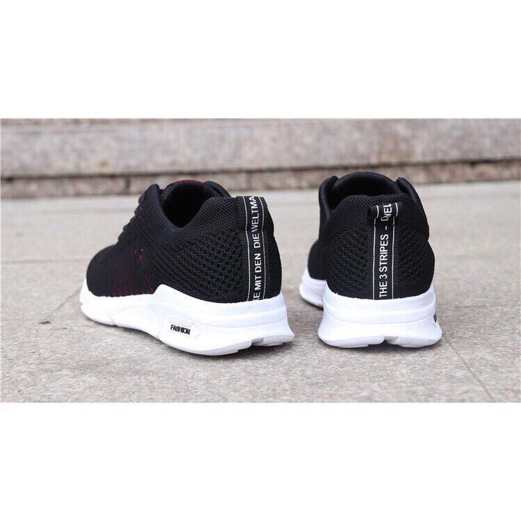 Giày nam thể thao - Đen đế trắng - đế êm - thoáng khí | BigBuy360 - bigbuy360.vn