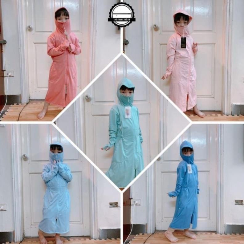 Áo chống nắng cho BÉ, Áo chống nắng toàn thân cho BÉ vải thông hơi làm mát  - Zun Shop