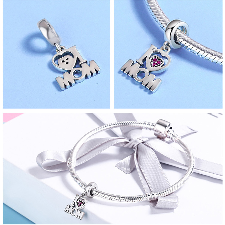 Mặt Dây Bamoer Bằng Kim Bạc 925 Tự Thiết Kế Dây Chuyền/ Vòng Tay Thời Trang BSC213