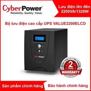 Bộ Lưu Điện CyberPower VALUE2200ELCD 2200VA/1320W Chính hãng new 100%