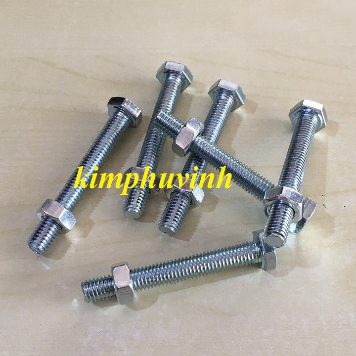 50 BỘ -  M6x50mm BULONG LỤC GIÁC - BULON 6LI