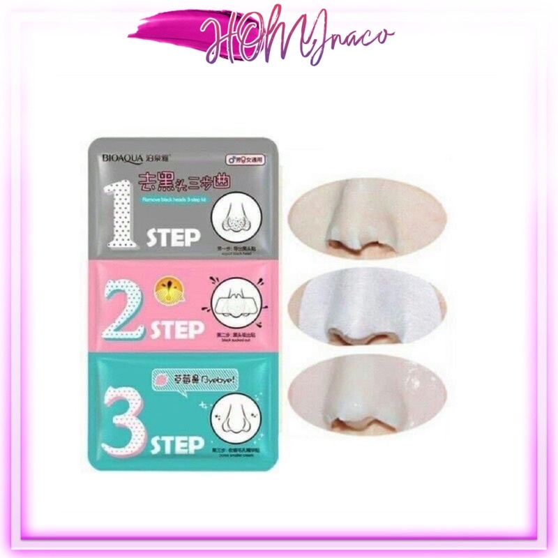 [Lột Mụn] Combo 01 Miếng mặt nạ Lột Mụn Step 3 bước Bioaqua, ROREC