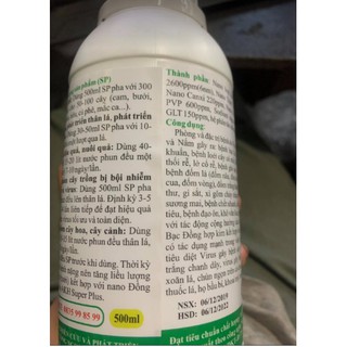 NANO BẠC ĐỒNG SUPER 500ml