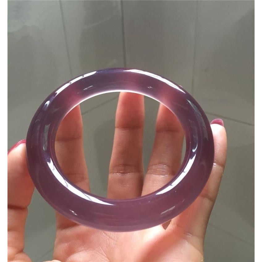 Vòng Đeo Tay Đá Mã Não Tím Tự Nhiên Màu Tím Thời Trang Cổ Điển Dưỡng Ẩm Thời Trang Mới Lạ