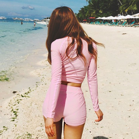 Bộ Bikini Đồ Bơi Áo Dài Tay Quần Đùi ❤️𝐂𝐎́ 𝐌𝐔́𝐓❤️ đi biển chống nắng Shop GYMSTORE 1808