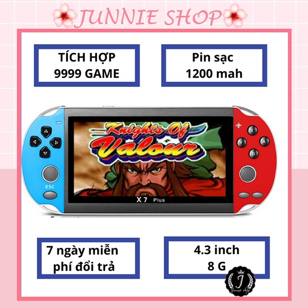 Máy chơi game cầm tay X7 Plush màn hình 4.3 inch-900 game , nghe nhạc , chơi game , xem phim , đọc sách MG05
