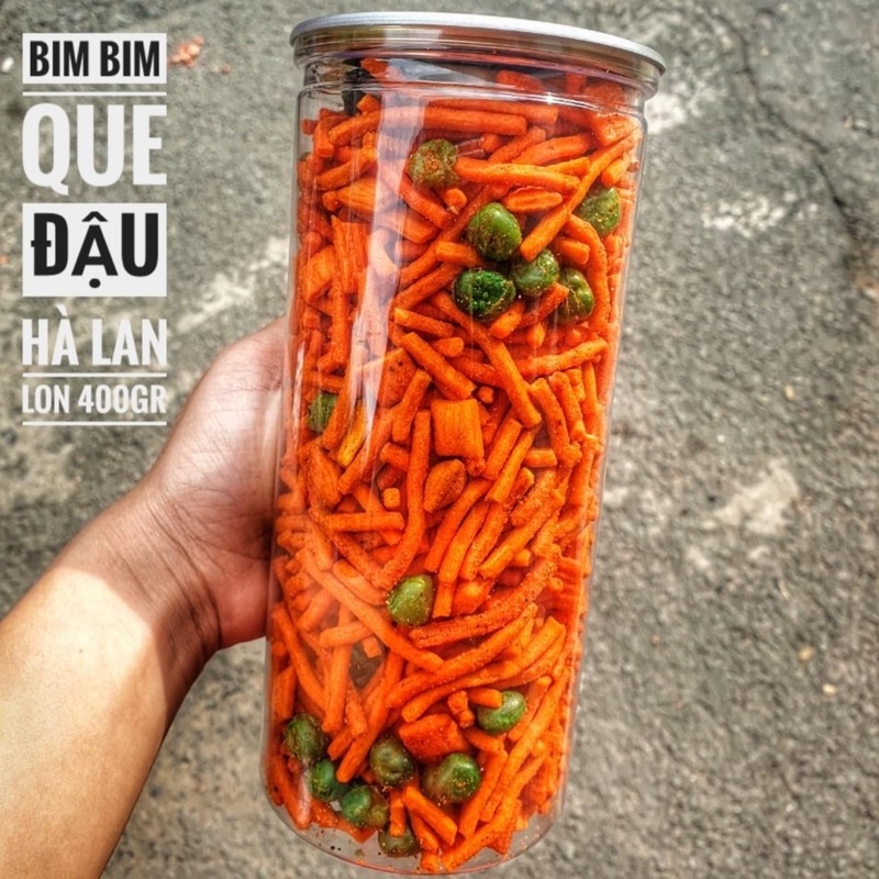 Bim bim que đậu hà lan Lon 400gr [FREE SHIP] TỪ ĐƠN 50K, [Loại Đặc Biệt] Hàng ngon nhà làm