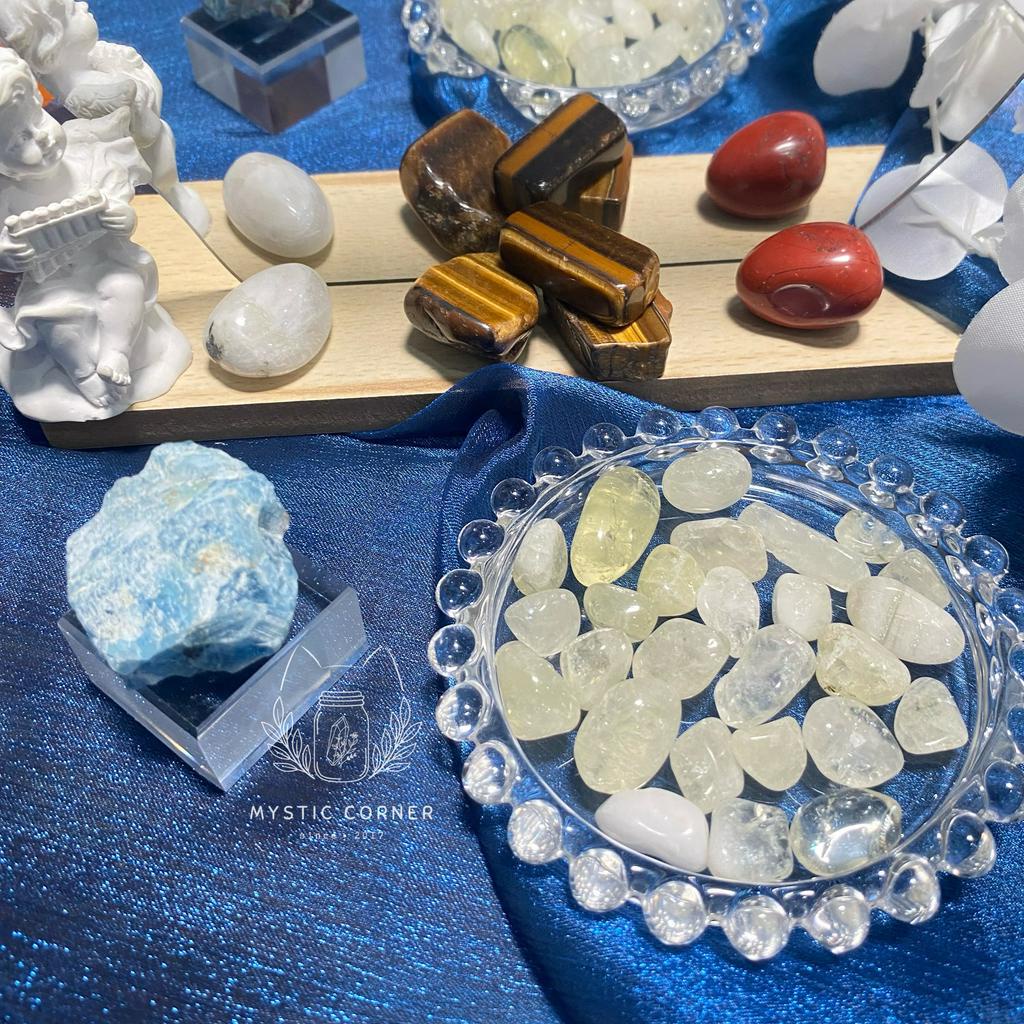 Set đá may mắn cho Song Tử, đá thạch anh, đá thanh tẩy bài Tarot, đá phong thuỷ