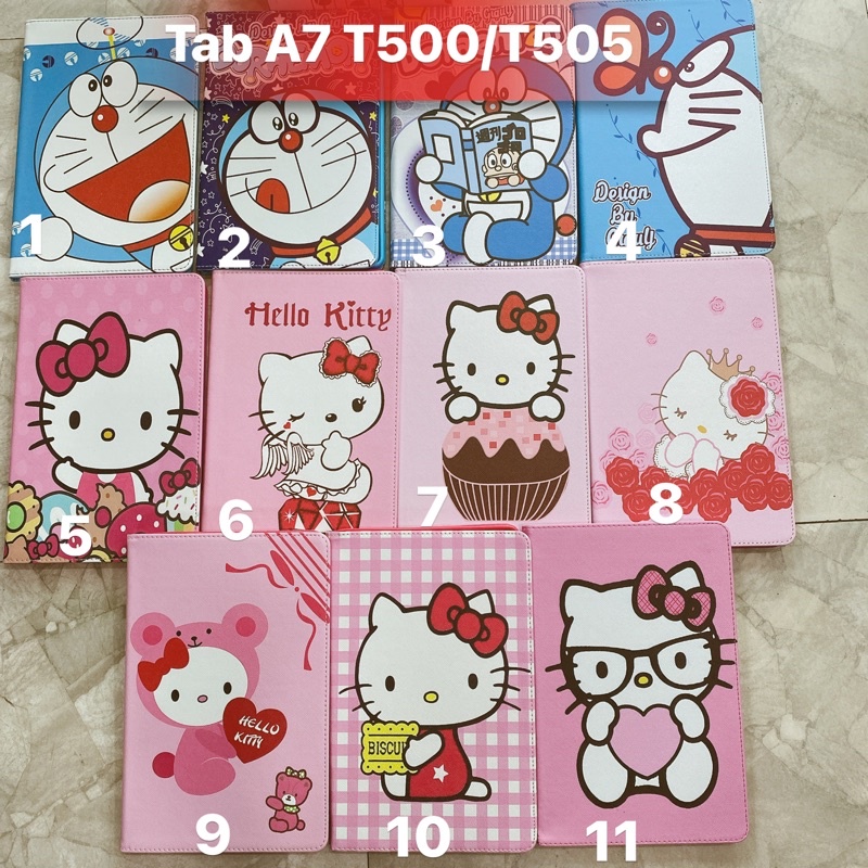 Bao da galaxy Tab A7 10 in 2020 - T500 - T505 hình doremon, kity dễ thương