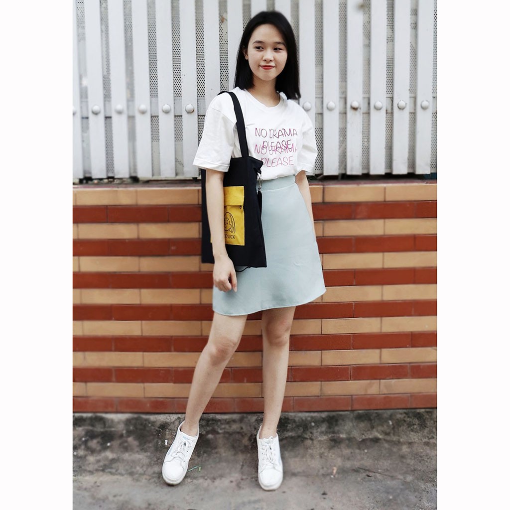 Set chân váy trơn và áo thun cotton No Drama Rolisa SR003 | BigBuy360 - bigbuy360.vn