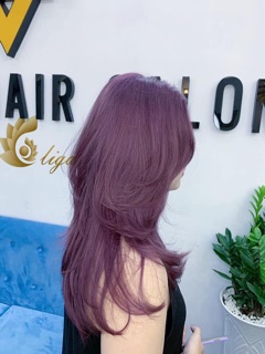 thuốc nhuộm tóc tím trà + tặng oxy trợ dưỡng