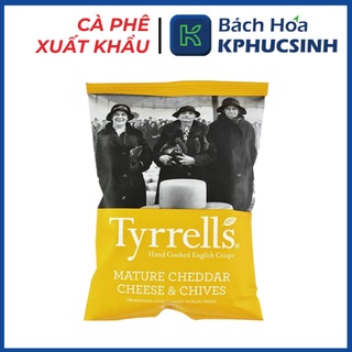 Khoai tây chiên Tyrrells mature cheddar cheese chives hand cooked crips 40g KPHUCSINH