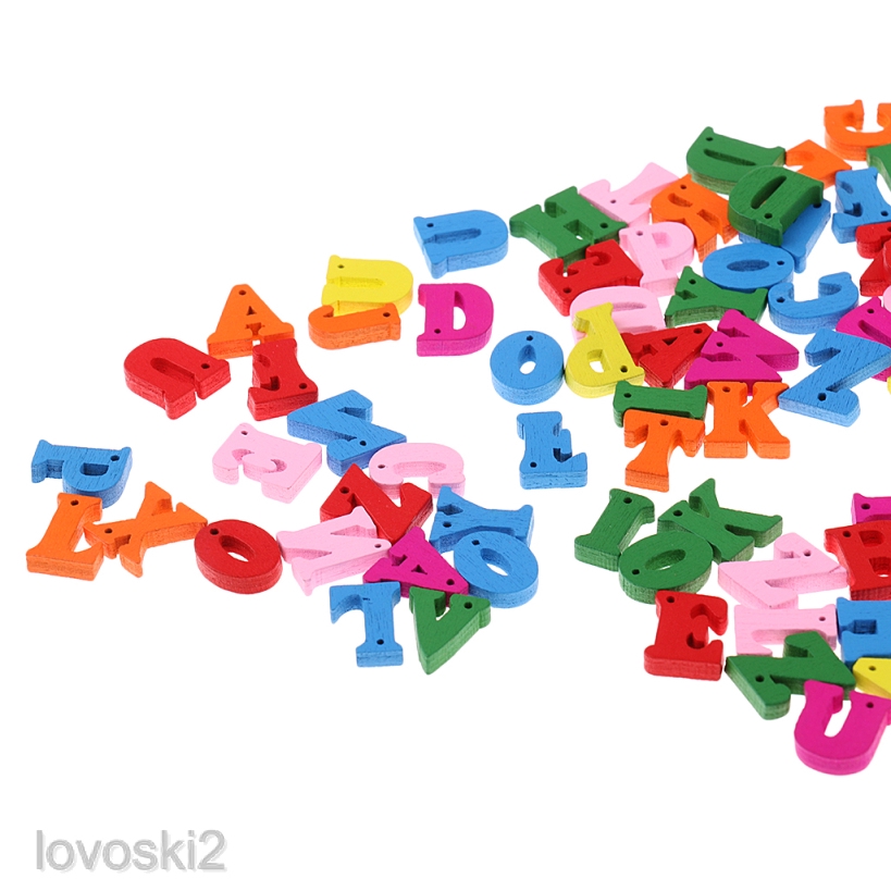 100 Chữ Cái Bằng Gỗ Trang Trí Scrapbook