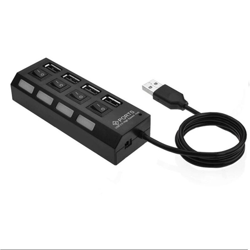 Bộ Chia USB 4 Cổng Công Tắc - Hub USB 4 Cổng - hub 4p