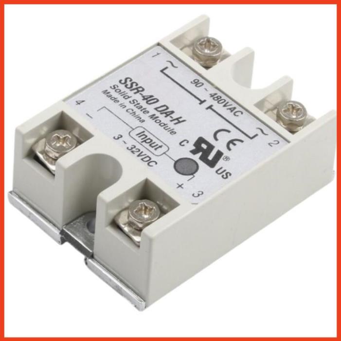 Rơ le bán dẫn SSR, solid stae relay chuyển đổi điện áp từ 3-32VDC thành điện áp 9-480VAC với dòng điện từ 40A-100A