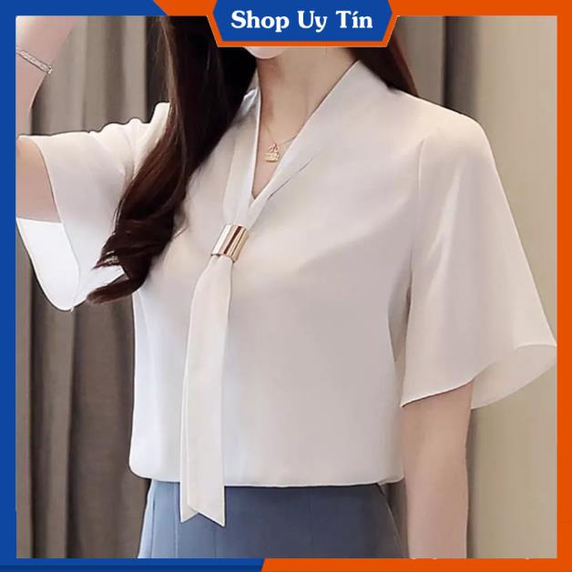 [Hàng Cao Cấp] -  Áo Kiểu Nữ Tay Loe Xinh Đẹp | BigBuy360 - bigbuy360.vn