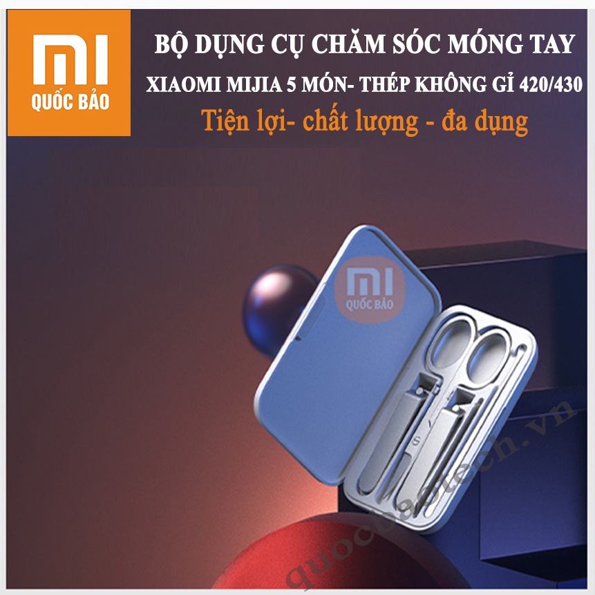 Bộ chăm sóc móng tay 5 món Xiaomi Mijia- Cao cấp, chất lượng với thép không gỉ chuyên dụng 420/430