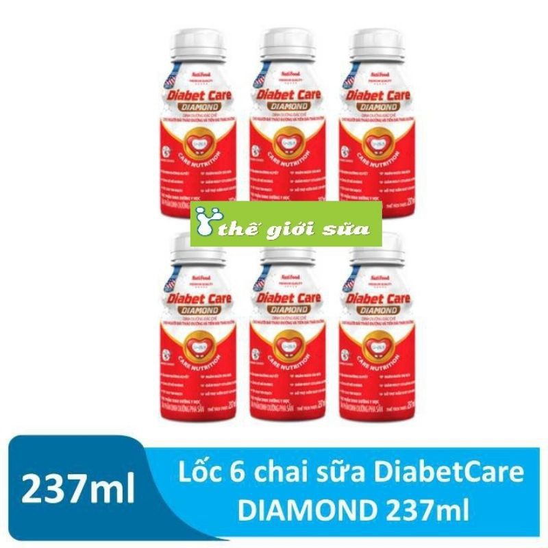 lốc 6 chai sữa diabetcare diamond 237ml