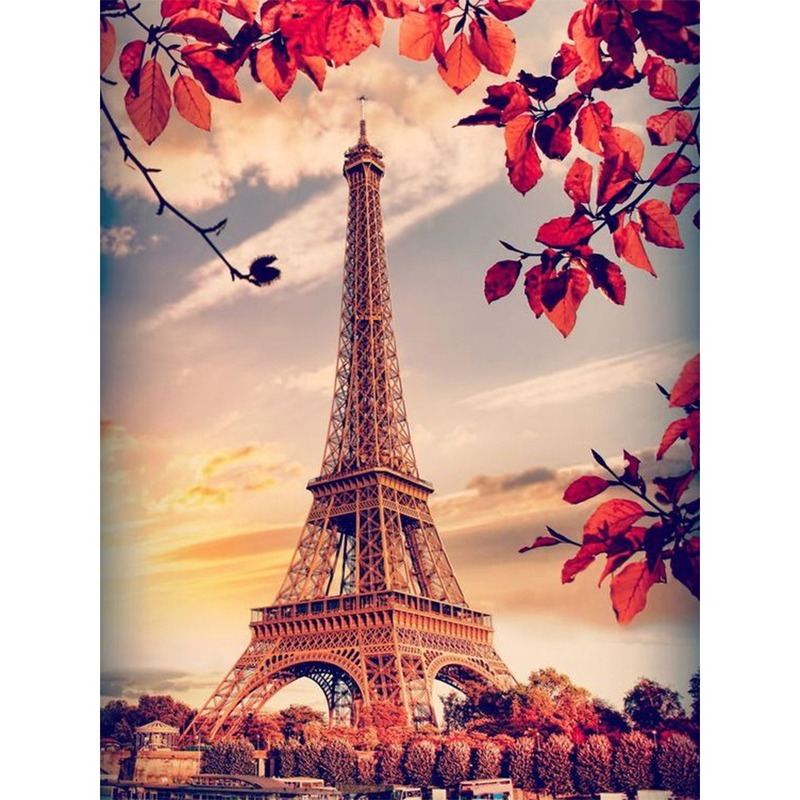 Bộ Dụng Cụ Làm Tranh Đính Đá 5D Họa Tiết Tháp Paris Độc Đáo Kích Thước 30X40 DIY Dùng Trang Trí | BigBuy360 - bigbuy360.vn