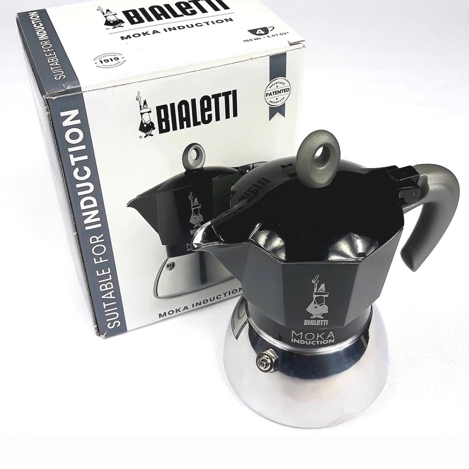 Ấm Moka Bialetti Induction đun trên bếp từ 2 - 4 Cup | Nhập khẩu Italia, bảo hành chính hãng.