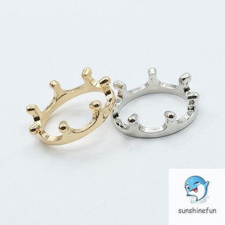 Nhẫn mạ bạc hình vương miện đơn giản thời trang cho nữ