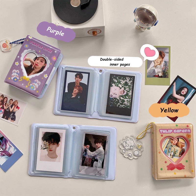 Collect book/ Album 32 ảnh - Purple Love - dùng để sưu tầm, bảo vệ ảnh polairoid, photocard, thẻ bài, anime,...