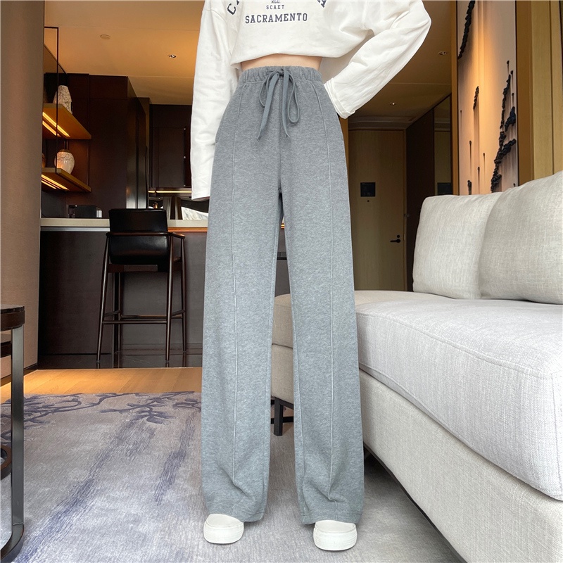 Quần Dài Nữ Ống Rộng Thời Trang Phong Cách Hàn Quốc