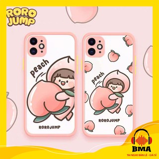 Ốp lưng iPhone 13/13 mini/13 pro/7 Plus/8 Plus/7/8/6/6 plus/6s/6s plus/X/Xr/Xs Max/11/11 promax/12/12 promax nhám Peach
