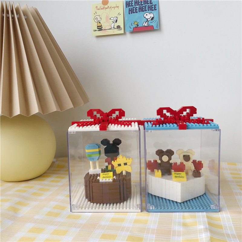 &lt;24h Lô hàng&gt;W&amp;G  Món quà sinh nhật bánh kem lắp ráp đồ chơi trang trí